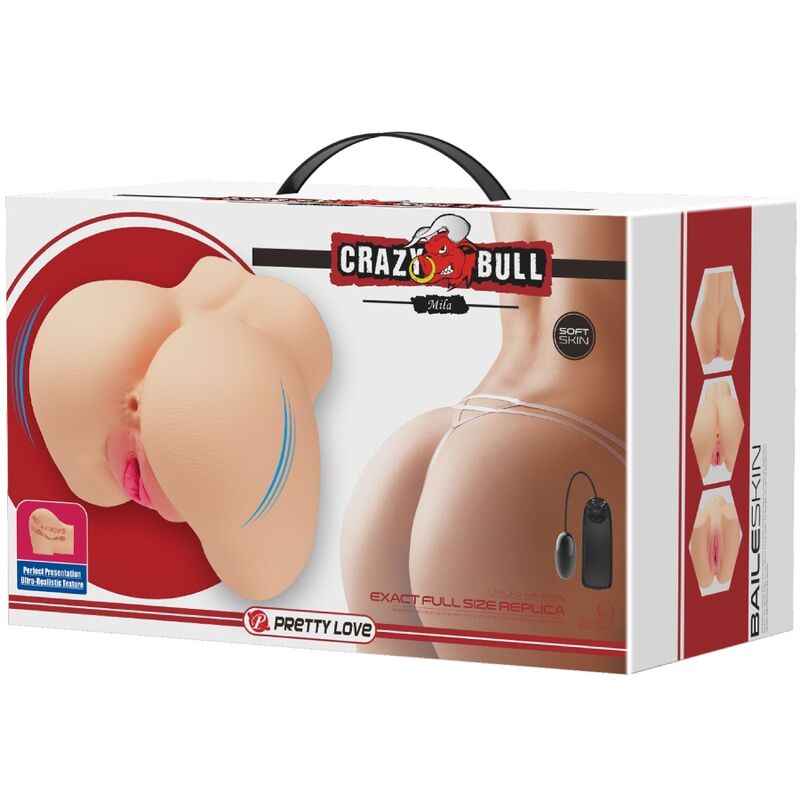 CRAZY BULL - REALISTISCHE VAGINA EN ANUS VIBRATOR MILA