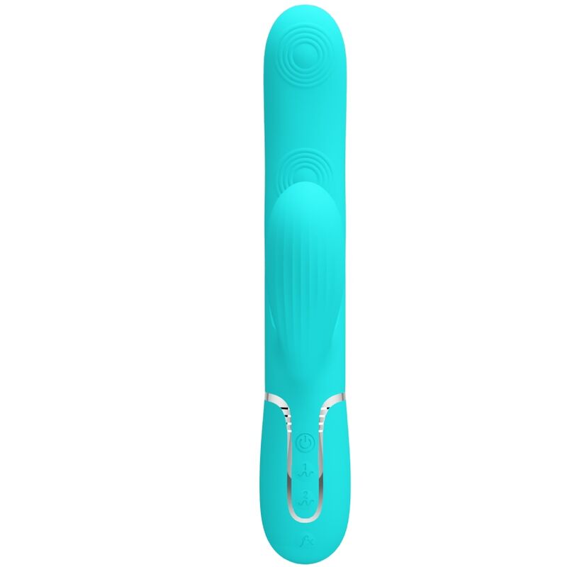PRETTY LOVE - PERLITA 3-IN-1 MULTIFUNCTIONELE G-SPOT VIBRATOR, AQUA GREEN