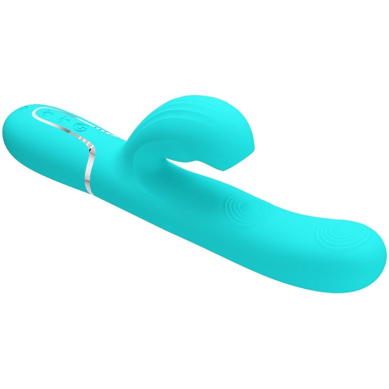 PRETTY LOVE - PERLITA 3-IN-1 MULTIFUNCTIONELE G-SPOT VIBRATOR, AQUA GREEN
