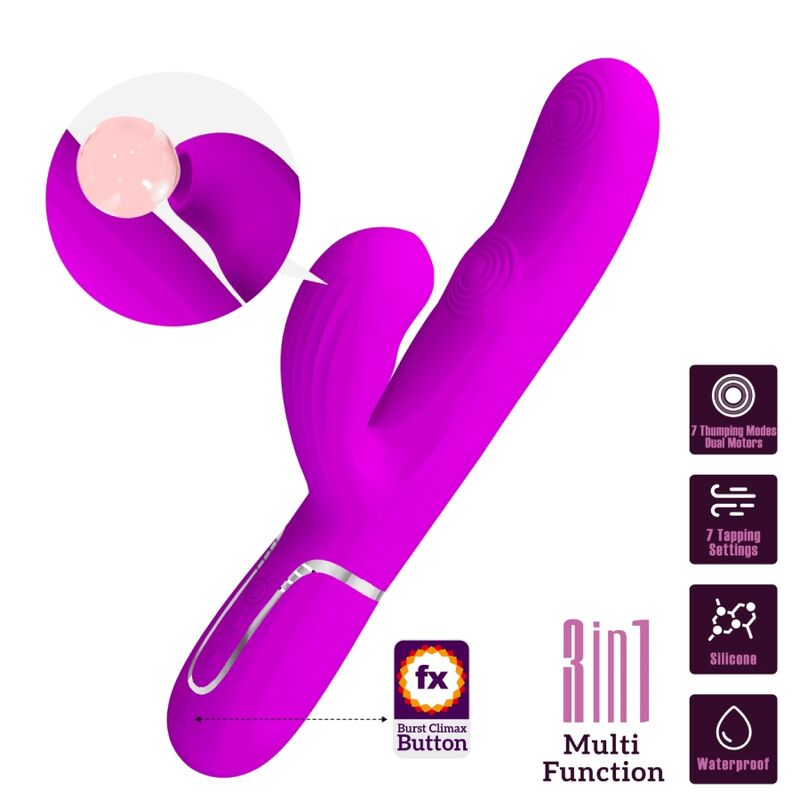 PRETTY LOVE - PERLITA 3-IN-1 MULTIFUNCTIONELE G-SPOT VIBRATOR VIOLET