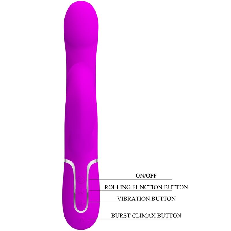 PRETTY LOVE - KONIJNENVIBRATOR MET VIOLETTE PARELS