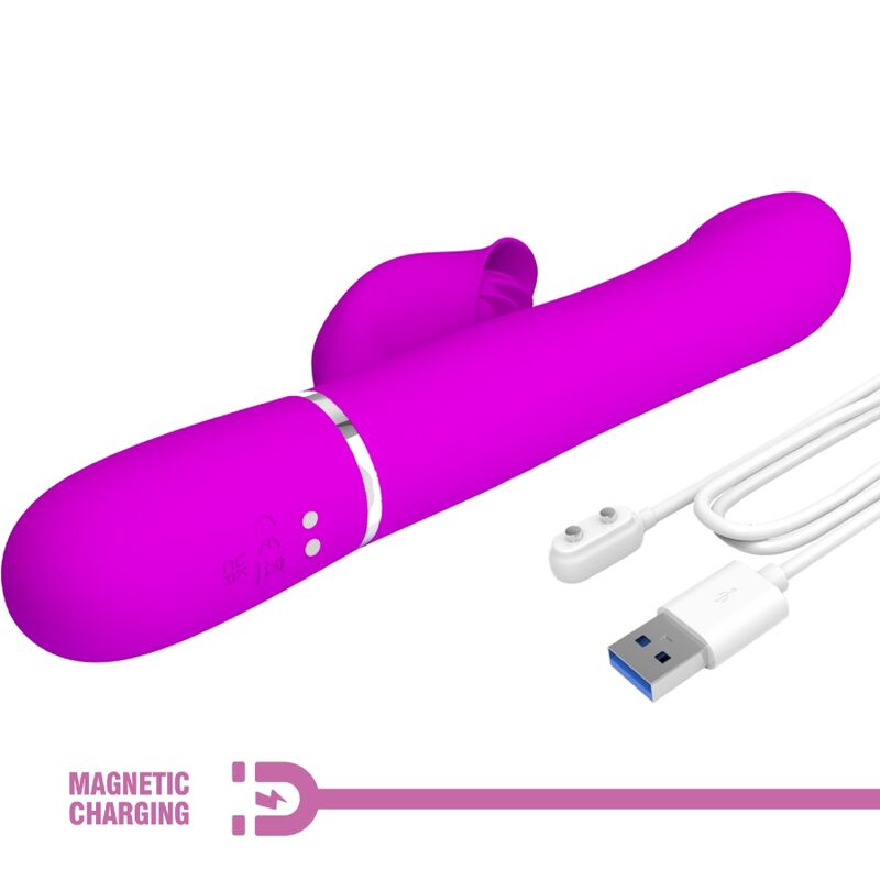 PRETTY LOVE - KONIJNENVIBRATOR MET VIOLETTE PARELS