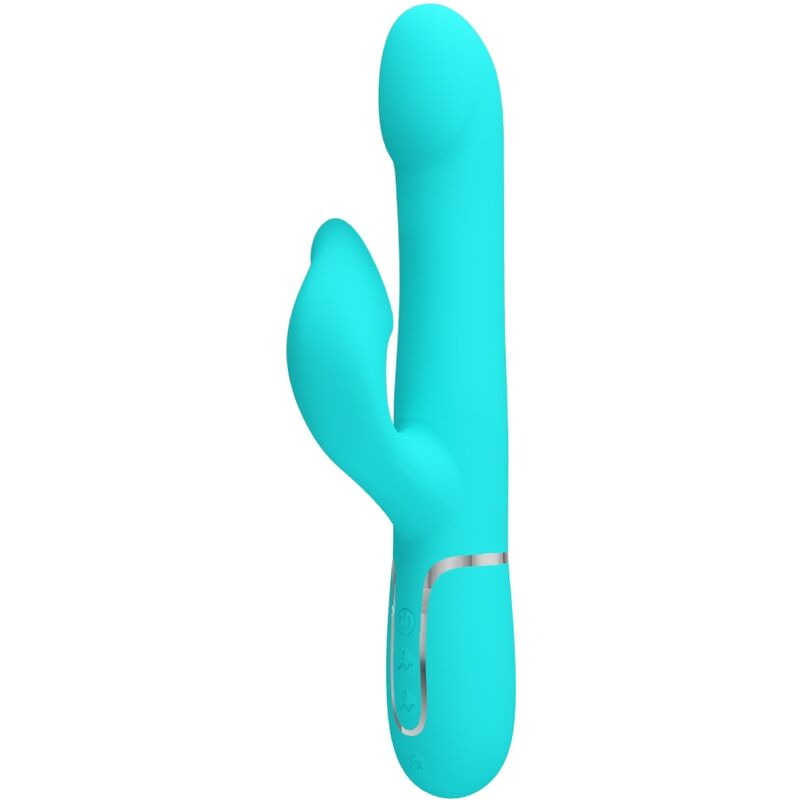 PRETTY LOVE - KONIJNENVIBRATOR MET AQUATISCHE GROENE PARELS