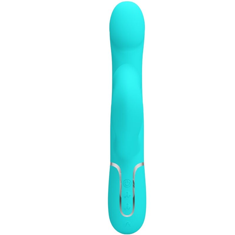 PRETTY LOVE - KONIJNENVIBRATOR MET AQUATISCHE GROENE PARELS