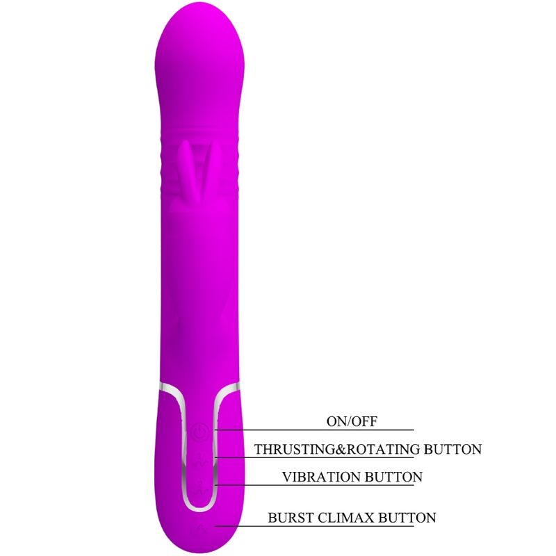 PRETTY LOVE - COALE KONIJN VIBRATOR MET PAARSE PARELS