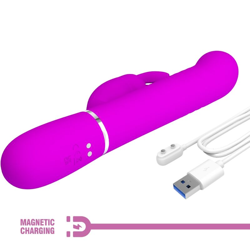 PRETTY LOVE - COALE KONIJN VIBRATOR MET PAARSE PARELS