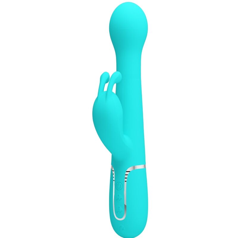 PRETTY LOVE - DEJON RABBIT 3 IN 1 MULTIFUNCTIONELE VIBRATOR AQUA GREEN