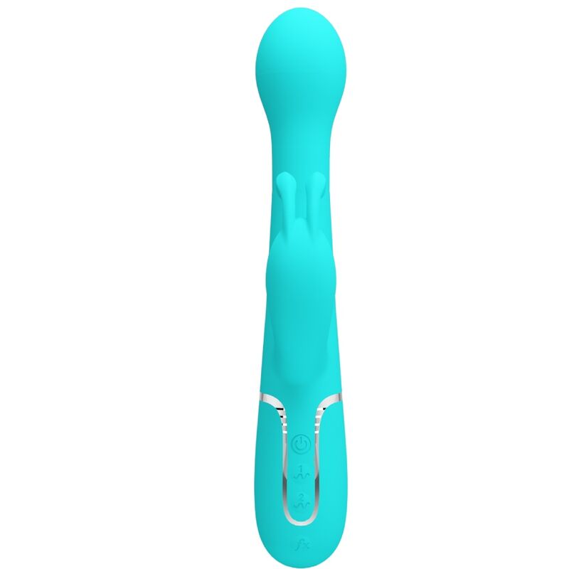 PRETTY LOVE - DEJON RABBIT 3 IN 1 MULTIFUNCTIONELE VIBRATOR AQUA GREEN
