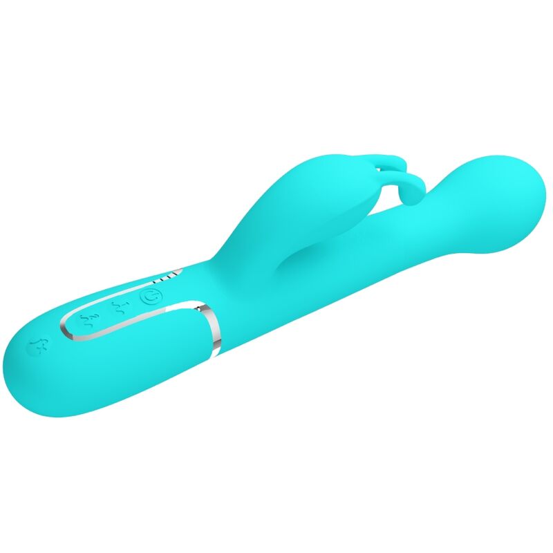 PRETTY LOVE - DEJON RABBIT 3 IN 1 MULTIFUNCTIONELE VIBRATOR AQUA GREEN