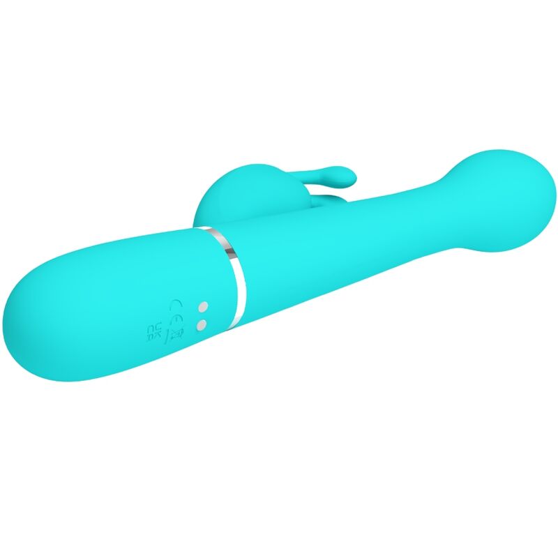 PRETTY LOVE - DEJON RABBIT 3 IN 1 MULTIFUNCTIONELE VIBRATOR AQUA GREEN