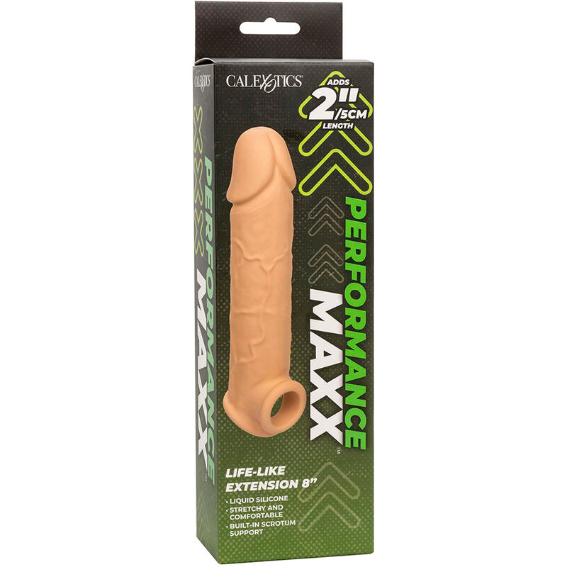 CALEXOTICS - PERFORMANCE MAXX REALISTISCHE EXTENSIE 8 LICHT HUID