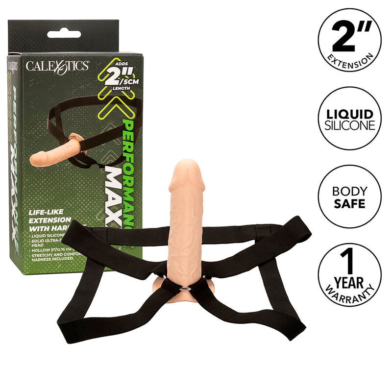 CALEXOTICS - PERFORMANCE MAXX REALISTISCHE VERLENGING MET HARNAS, LICHTE HUID