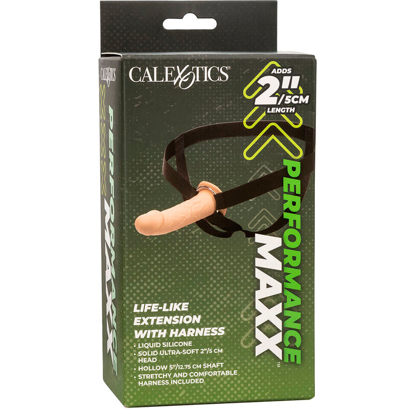 CALEXOTICS - PERFORMANCE MAXX REALISTISCHE VERLENGING MET HARNAS, LICHTE HUID
