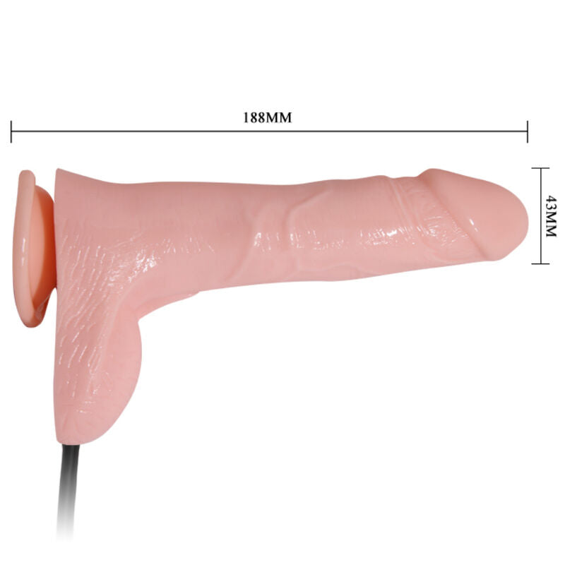 DANCE - OPBLAASBARE REALISTISCHE OPBLAASBARE DILDO MET ZUIGNAP 15 CM