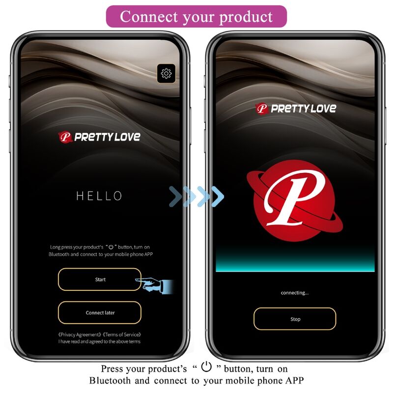 PRETTY LOVE - NIMF APP-GECONTROLEERD VIBREREND EI PAARS