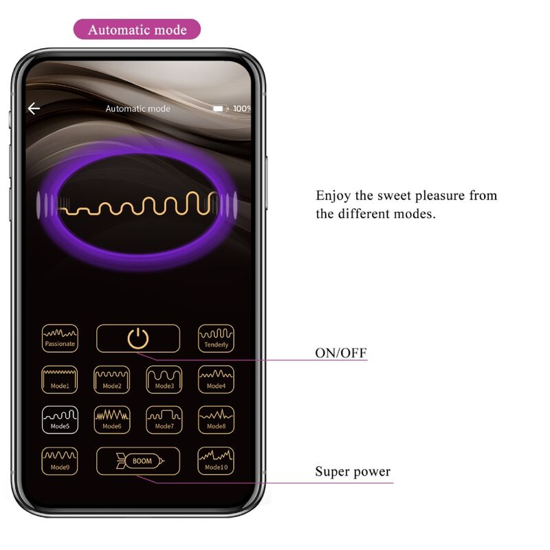 PRETTY LOVE - NIMF APP-GECONTROLEERD VIBREREND EI PAARS