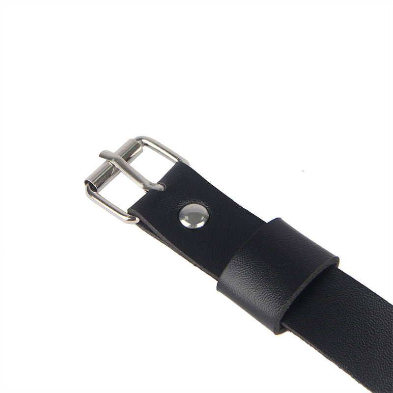 SUBBLIME - ZWART LEDEREN KETTINGBEENTUIG ONE SIZE