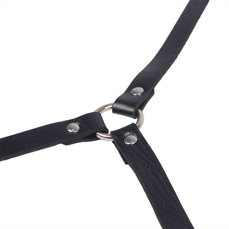 SUBBLIME - ZWART LEDEREN BODYHARNAS ONE SIZE