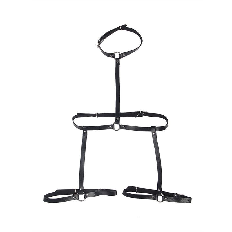 SUBBLIME - ZWART LEDEREN BODYHARNAS ONE SIZE