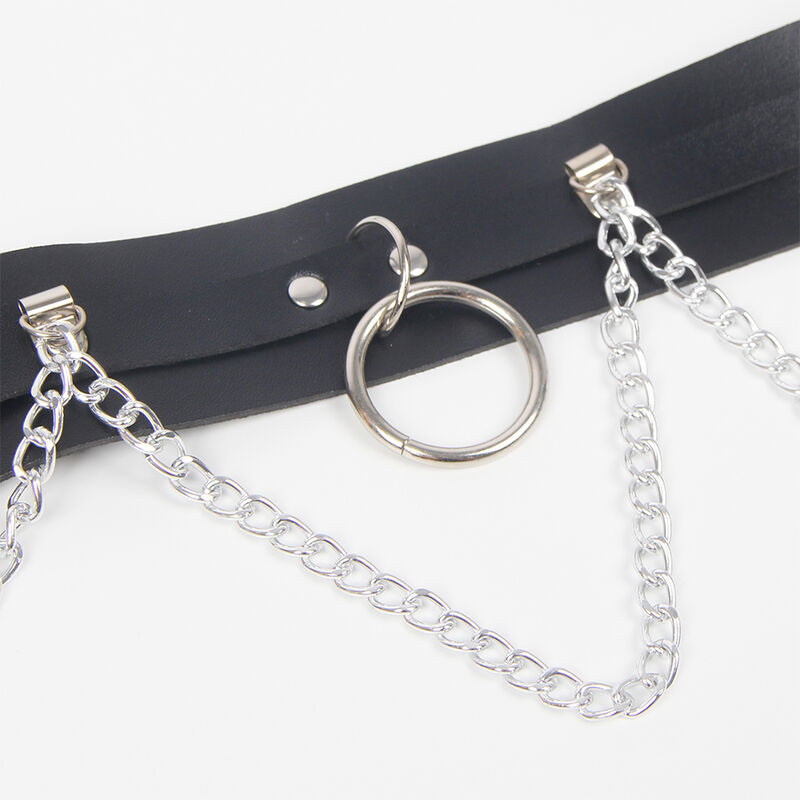 SUBLIEM - HARNAS RIEM EN KOUSENBAND MET RING- EN KETTINGDETAILS - ÉÉN MAAT
