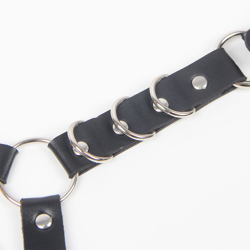 SUBLIEM - HARNAS RIEM EN KOUSENBAND MET RING- EN KETTINGDETAILS - ÉÉN MAAT