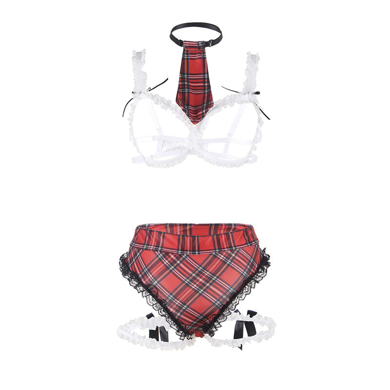 SUBLIEM - SEXY SCHOOLMEISJESKOSTUUM MET BH L/XL