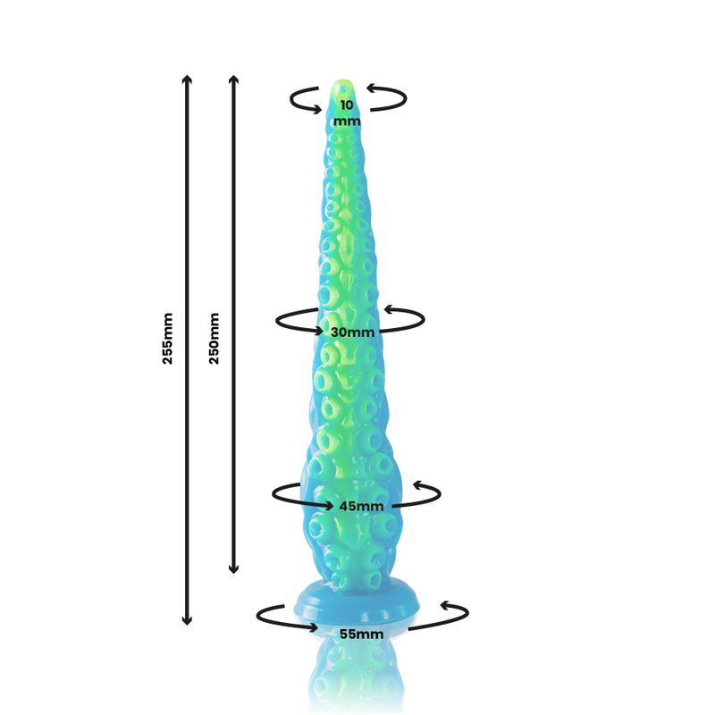 EPIC - SCYLLA DILDO DUNNE TENTAKEL FLUORESCEREND KLEIN FORMAAT