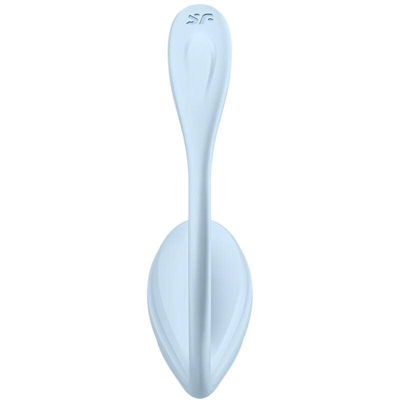 SATISFYER - GLADDE G-SPOT STIMULATOR MET BLOEMPOTJES, LICHTBLAUW, GRATIS APP