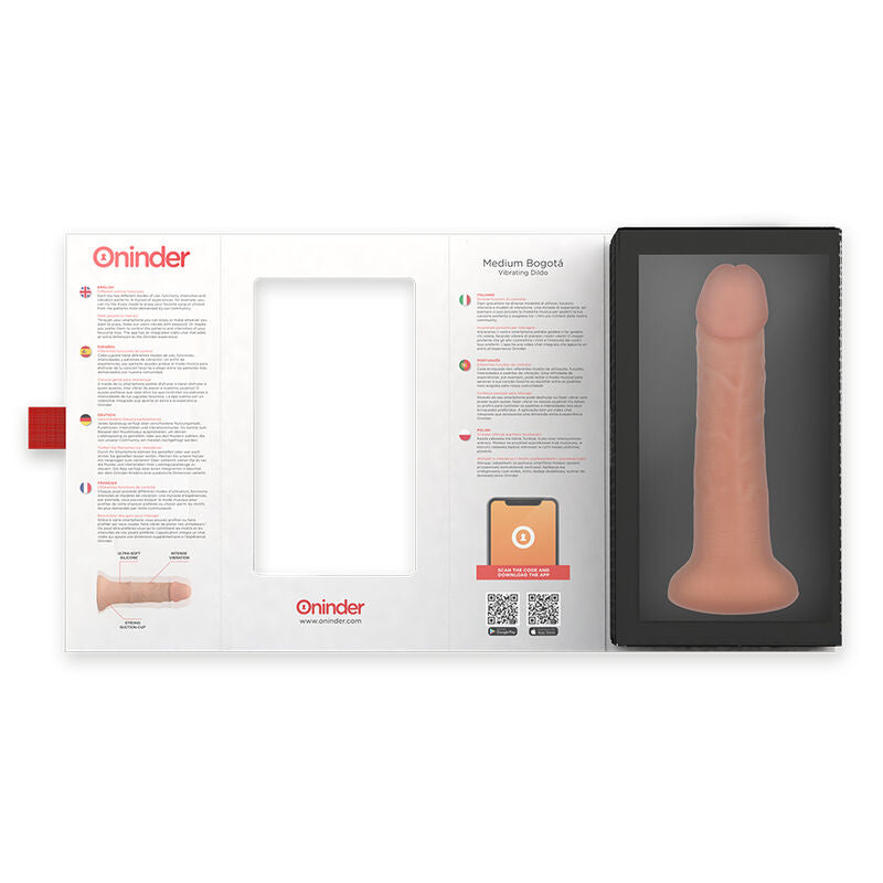 ONINDER - MEDIUM BOGOTA CYBER REALISME VIBRATIE 20 CM -O- 4.2 CM - GRATIS APP