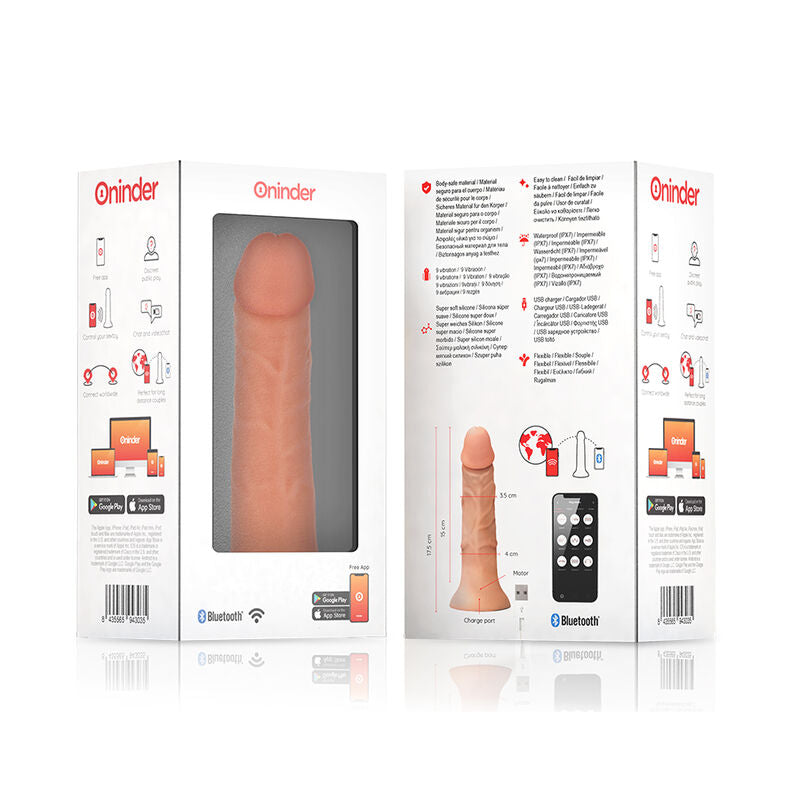 ONINDER - KLEINE BOGOTA CYBER REALISME VIBRATIE 17,5 CM -O- 4 CM - GRATIS APP