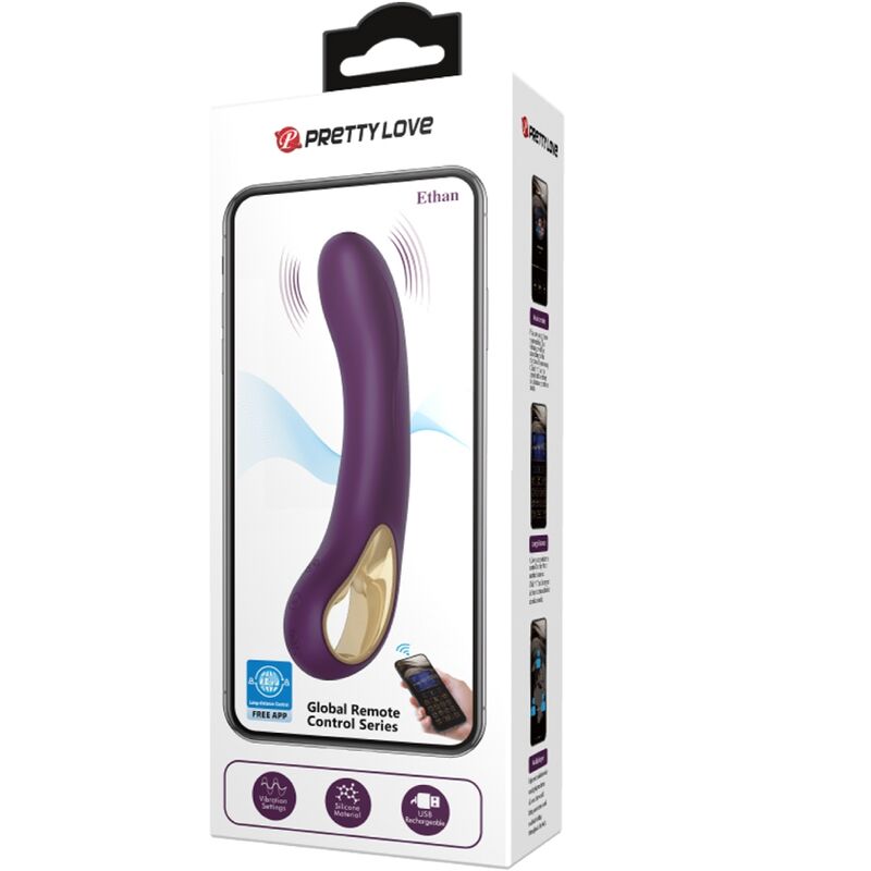 PRETTY LOVE - ETHAN OPLAADBARE VIBRATOR LILAC