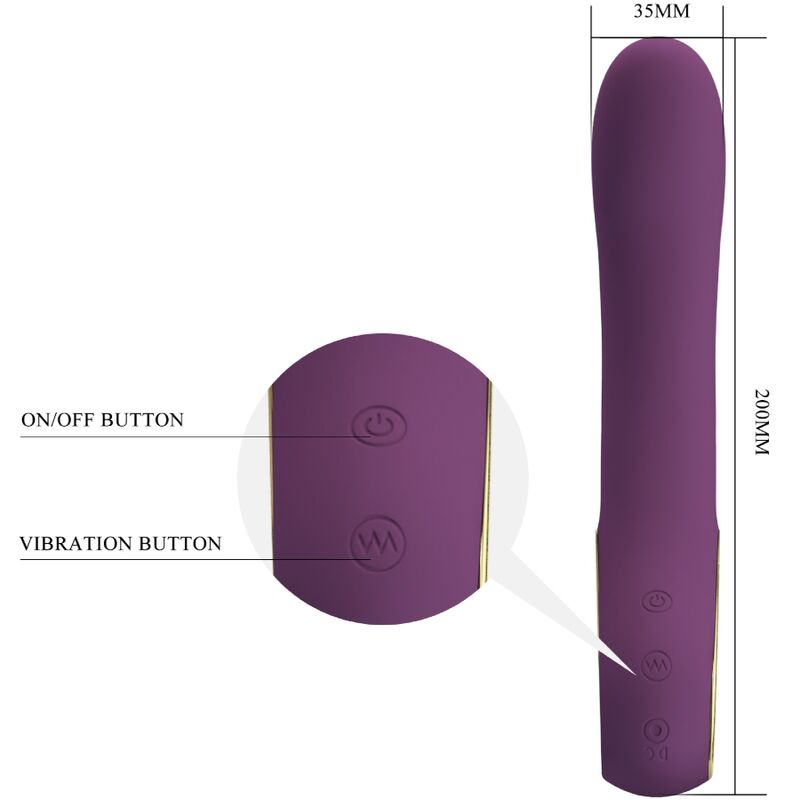 PRETTY LOVE - ETHAN OPLAADBARE VIBRATOR LILAC