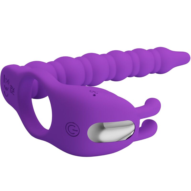 PRETTY LOVE - BLACKNEY PENISRING MET VIBRERENDE PLUG, LILAC