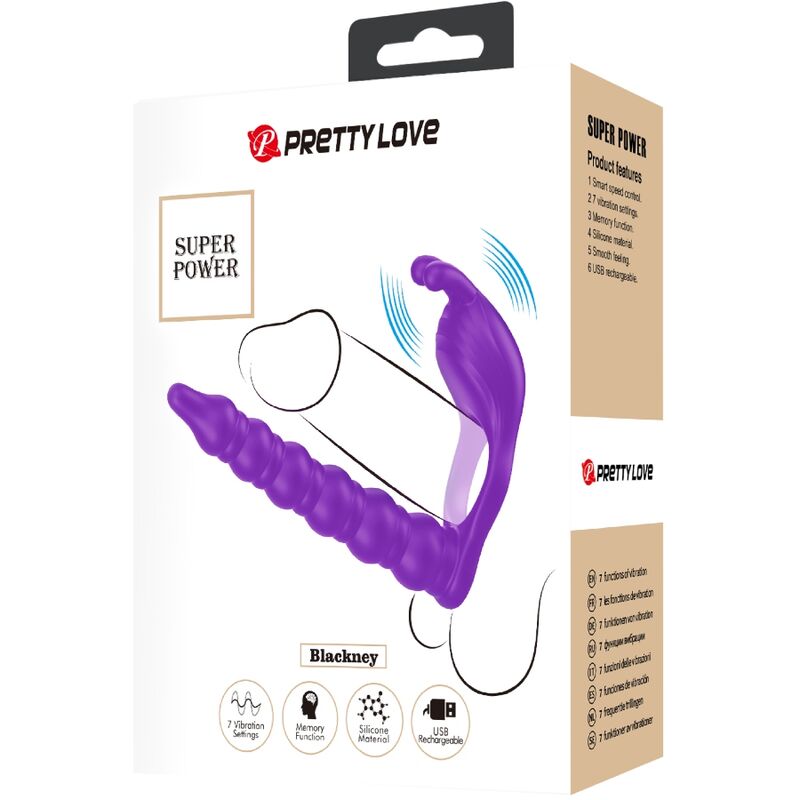PRETTY LOVE - BLACKNEY PENISRING MET VIBRERENDE PLUG, LILAC