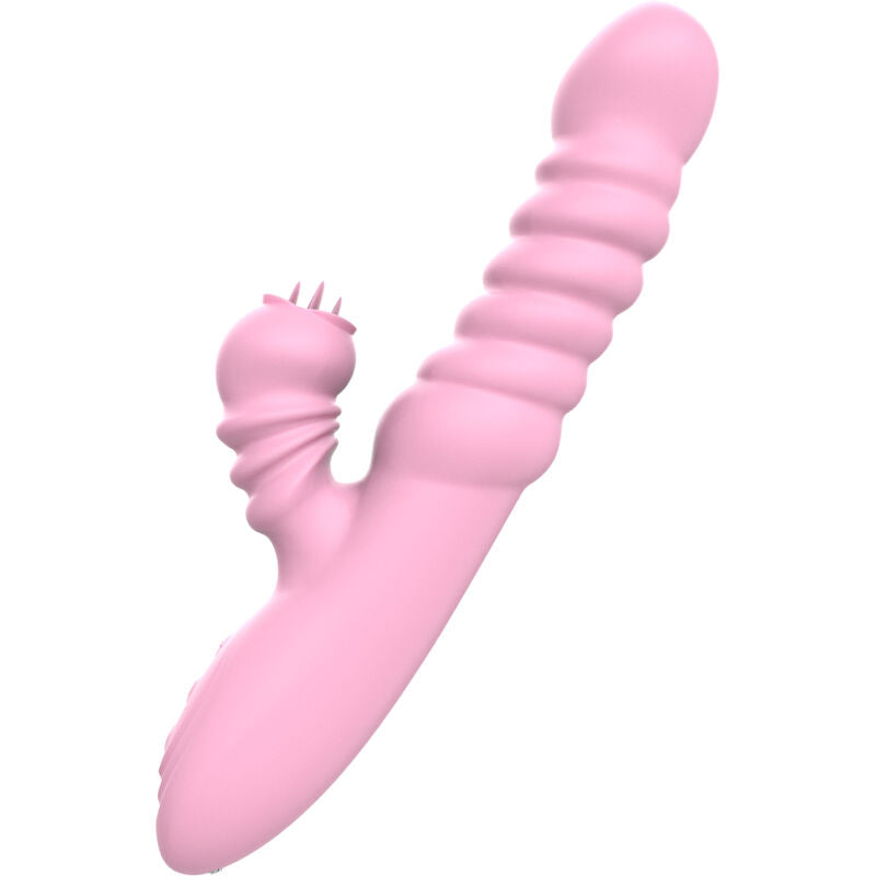 ARMONY - MULTIFUNCTIONELE VIBRATOR MET STIMULERENDE TONG EN ROZE HITTE-EFFECT
