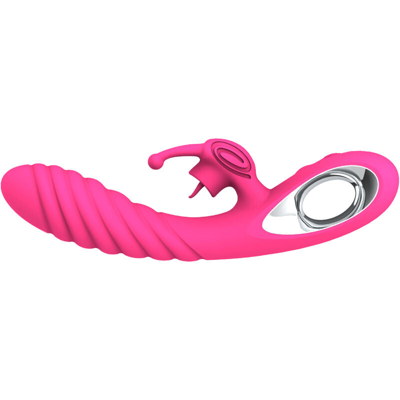 ARMONY - VICKY RABBIT VIBRATOR MET TONGTREKRING FUCHSIA