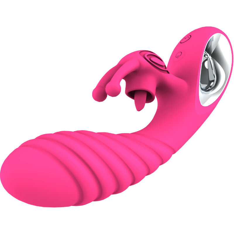 ARMONY - VICKY RABBIT VIBRATOR MET TONGTREKRING FUCHSIA