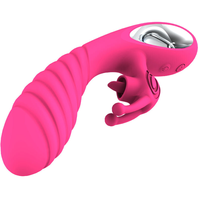 ARMONY - VICKY RABBIT VIBRATOR MET TONGTREKRING FUCHSIA