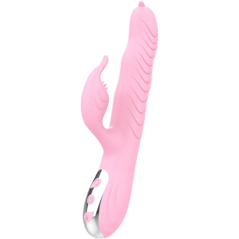 ARMONY - MARCIA VIBRATOR &amp; STOTEND DUBBELE TONG ROZE HITTE-EFFECT