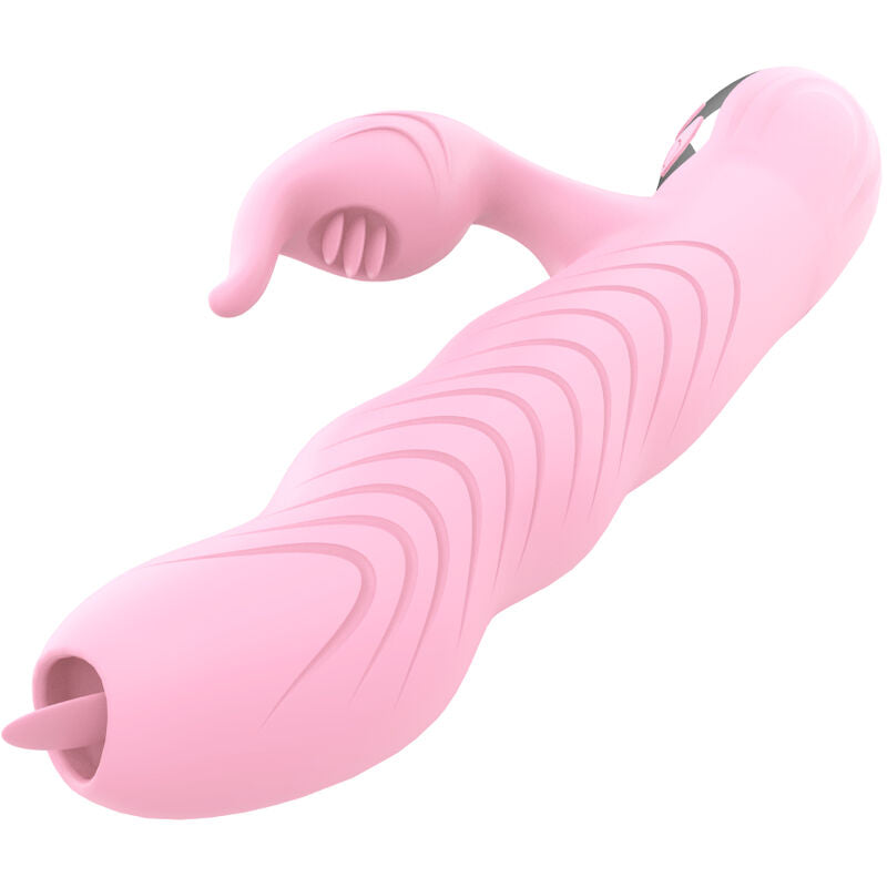 ARMONY - MARCIA VIBRATOR &amp; STOTEND DUBBELE TONG ROZE HITTE-EFFECT