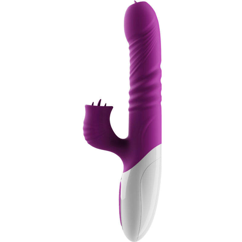 ARMONY - VIBRATOR &amp; STOTEND DUBBELE TONG VIOLET HITTE-EFFECT