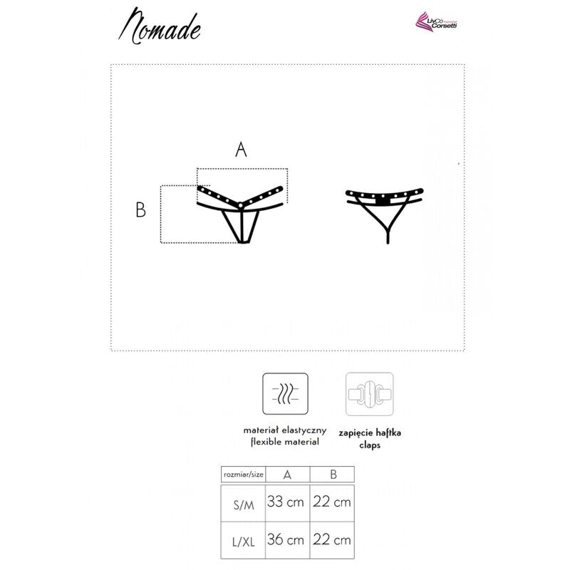 LIVCO CORSETTI FASHION - NOMADE STRONG ZWART MET OPEN KRUIS S/M