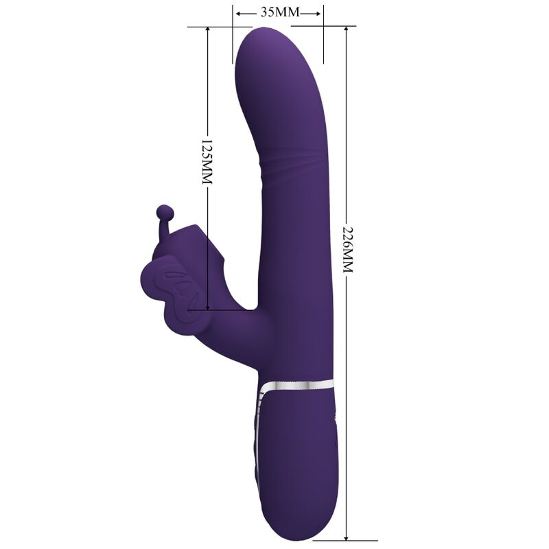 PRETTY LOVE - 4-IN-1 MULTIFUNCTIONELE KONIJN VIBRATOR, VLINDER, PAARS