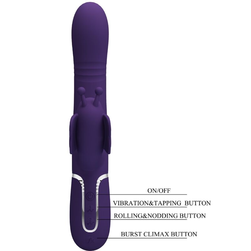 PRETTY LOVE - 4-IN-1 MULTIFUNCTIONELE KONIJN VIBRATOR, VLINDER, PAARS