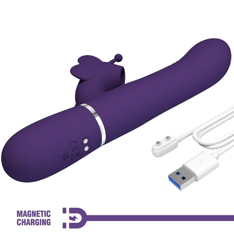 PRETTY LOVE - 4-IN-1 MULTIFUNCTIONELE KONIJN VIBRATOR, VLINDER, PAARS