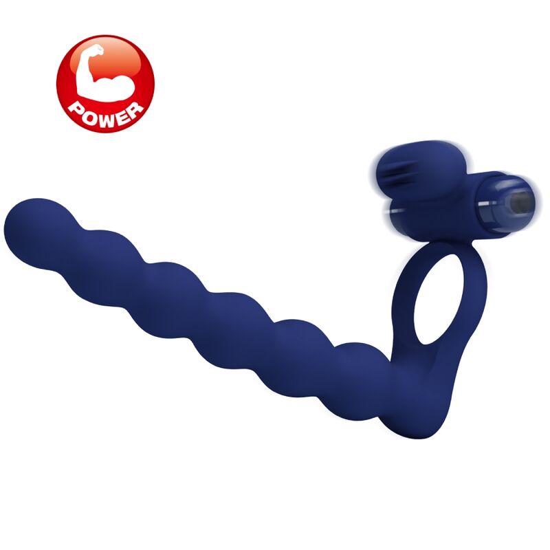 PRETTY LOVE - AJMAL VIBRERENDE RING MET BLAUWE STEKKER