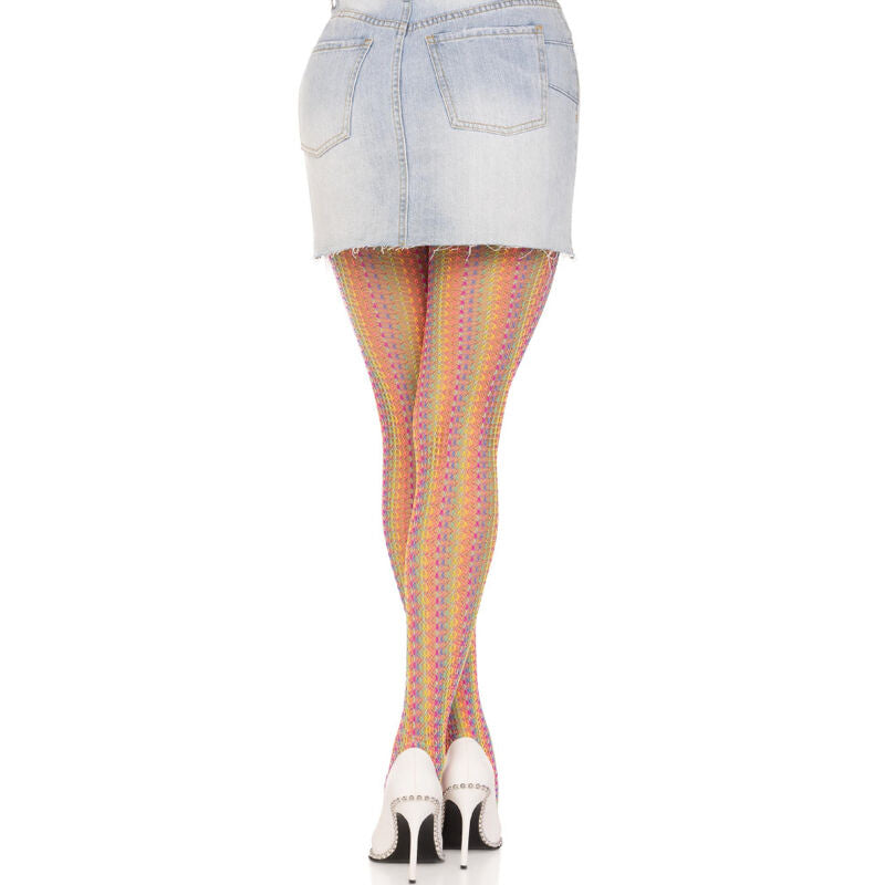 LEG AVENUE - MEERKLEURIGE GEHAAKTE PANTY'S