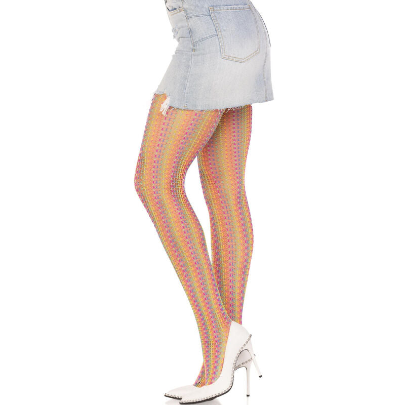 LEG AVENUE - MEERKLEURIGE GEHAAKTE PANTY'S