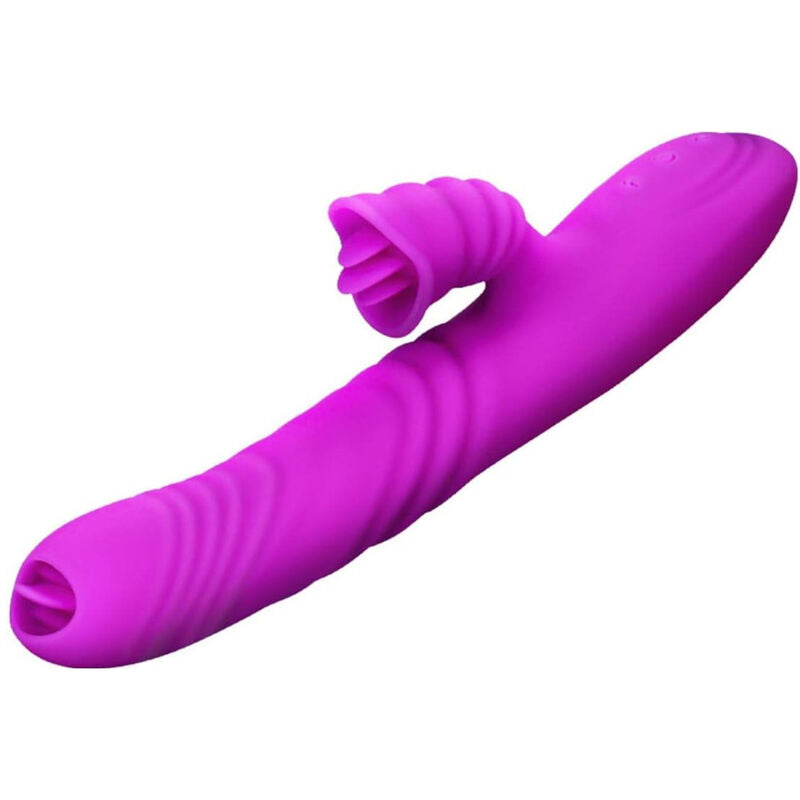 ARMONY - ANGELIA MULTIFUNCTIONELE VIBRATOR DUBBELE TONGVERWARMEND EFFECT VIOLET