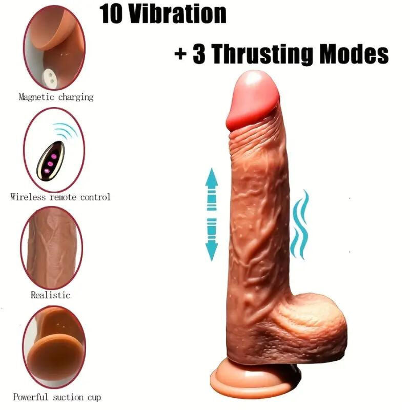 ARMONY - REALISTISCHE DILDO VIBRATOR &amp; STOOTAFSTANDSBEDIENING 22,5 CM
